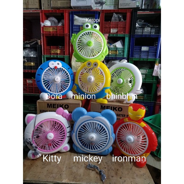 KIPAS KARAKTER MEIKO KITTY/KEROPI/I. MAN/BHINBHIN/PIKACU DLL