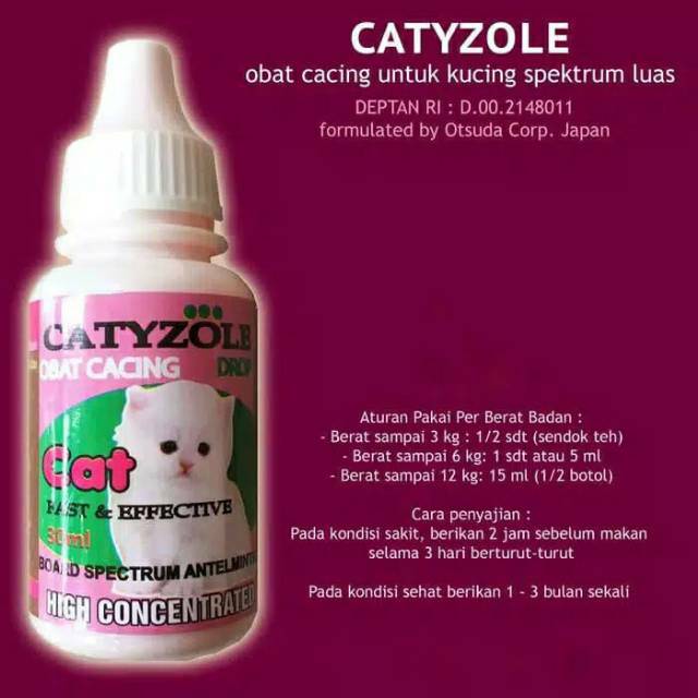 PH.Medan CATYZOLE Drop - Obat Cacing Kucing