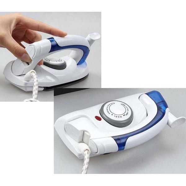 Setrika Uap Mini Iron Lipat Strika Steam Travel Steamer Bisa Dilipat