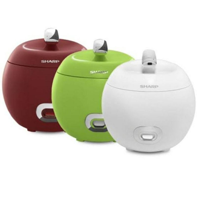 SHARP RICE COOKER 0.8 liter 3 in 1 KS-P8MY GR magic com apple / mejicom apel / mejikom apel 0,8 lite
