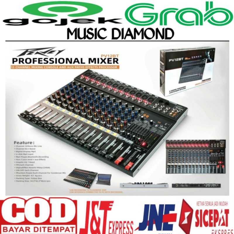 mixer audio peavey pv12BT