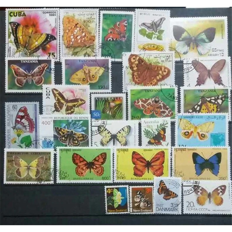 

IMPORT 250 PCS / Lot Butterfly Stamp No Repeat All Different Used Postage Stamps In Good Condition