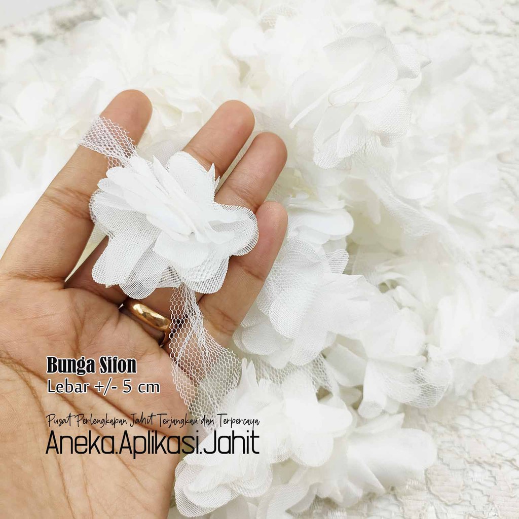 13 BUNGA APLIKASI BUNGA SIFON FRILL (1 METER)