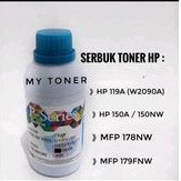 Serbuk Toner Compatible Printer 119a 150a 150nw MFP 178nw 279fnw w2091a cyan w2090a 65gram