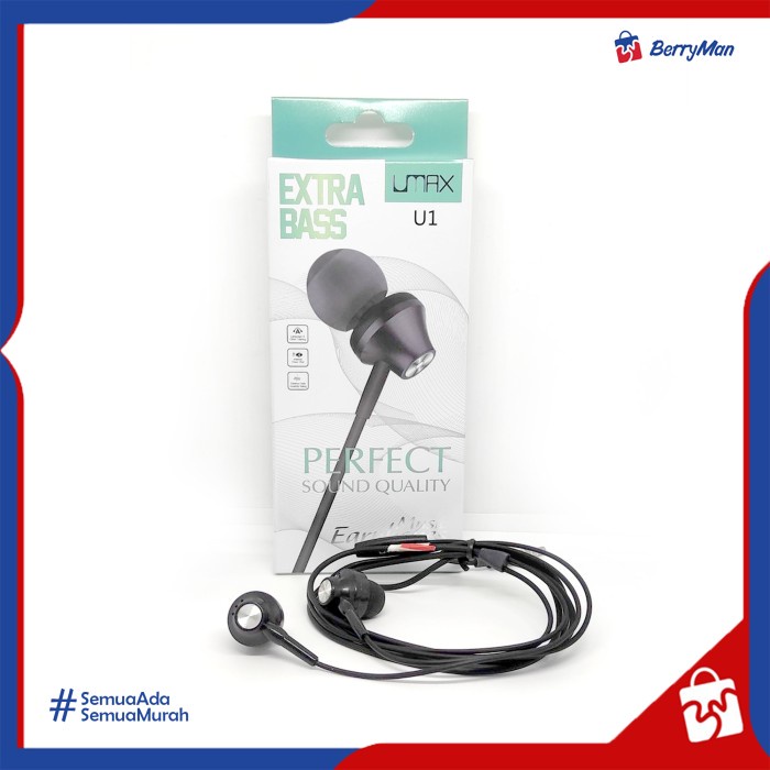 Headset UMAX U1 EXTRA BASS Earphone With Mic