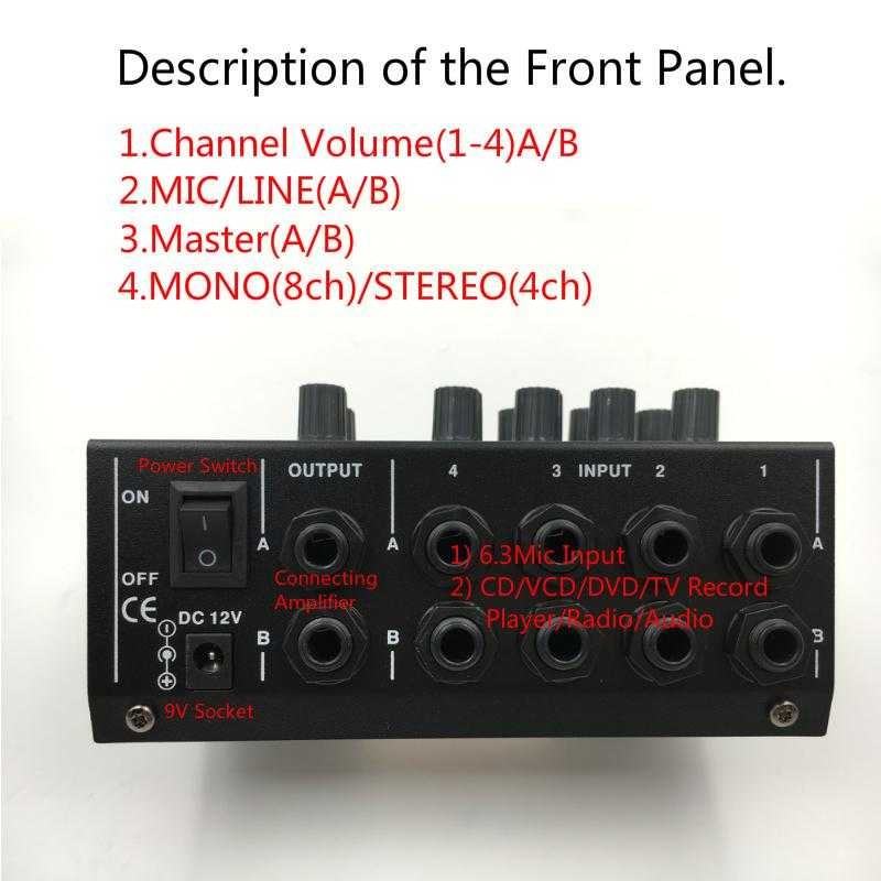 Ammoon Console Mixer Karaoke Audio 8 Channel Murah Mikser Sound System Mini Soundsystem Terbaru