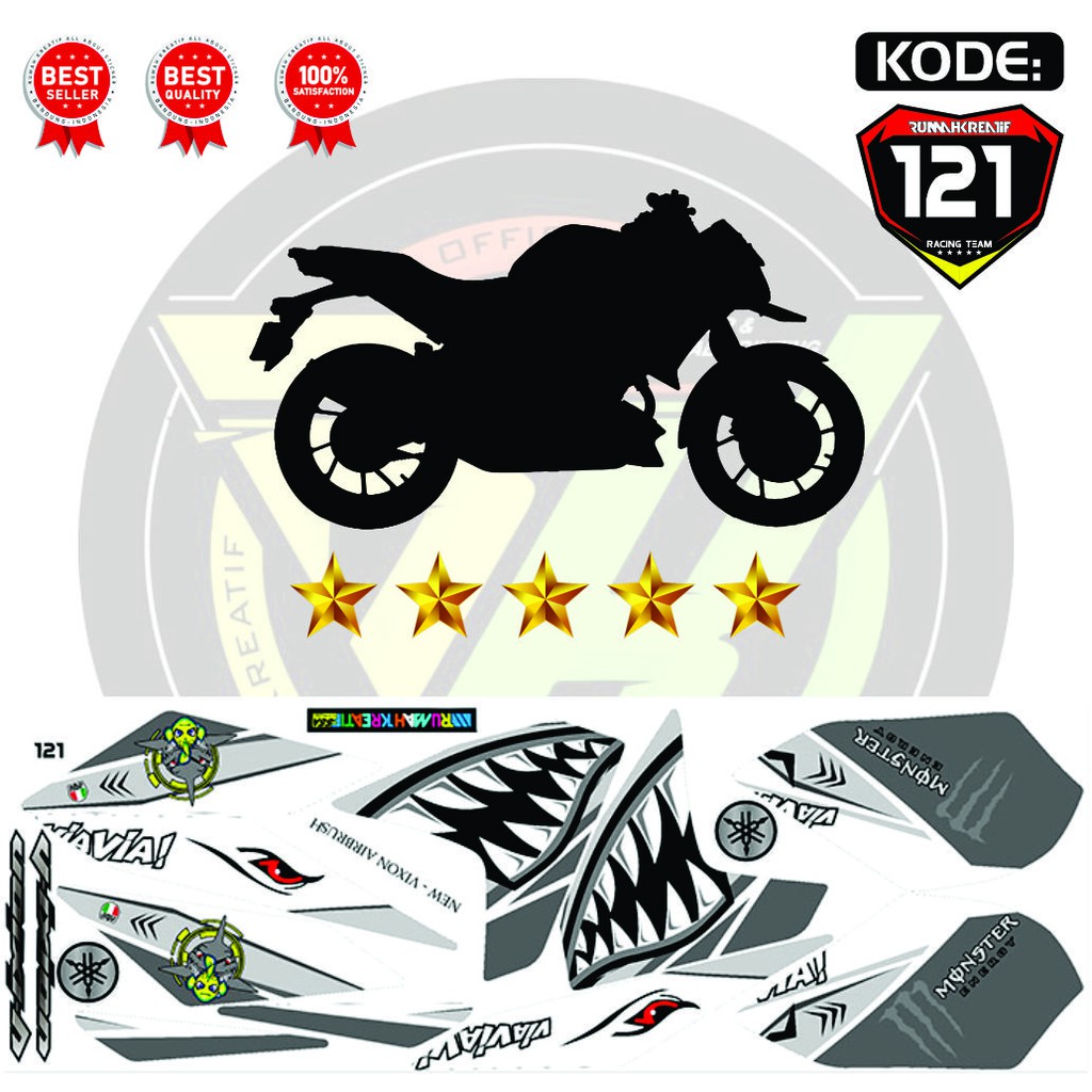 VIXION NEW 2013 LIGH (Vixion New 2013-2016 NVL) STRIPING VARIASI YAMAHA RK-N