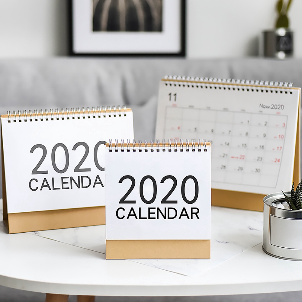 2020 New Year Desk Calendar Coil Desktop Notepad Mini Diy Schedule Table Plan Memo For Home Office Shopee Indonesia