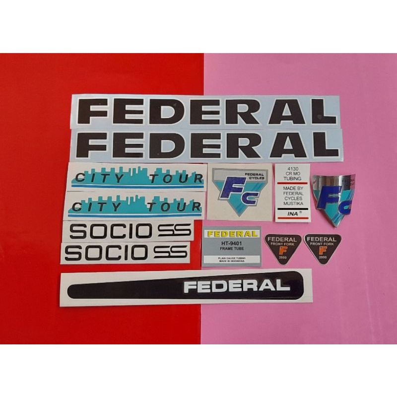 Custom Emblem Sepeda Federal + Stiker Sepeda Federal City Tour Socio ss