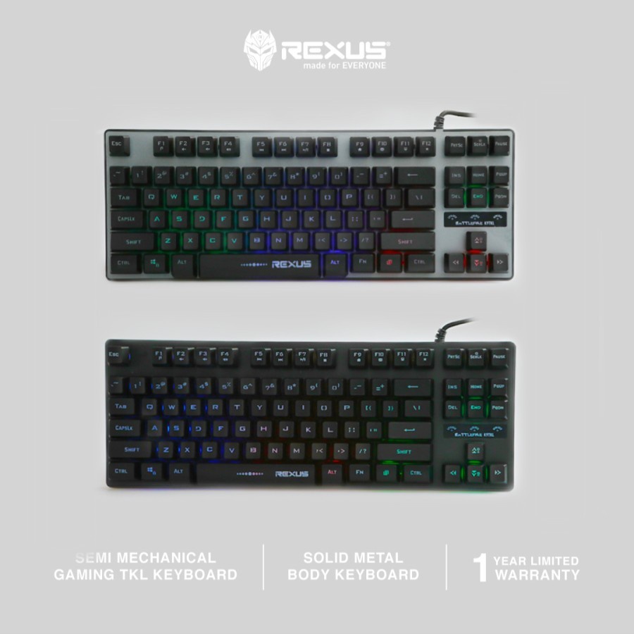 Keyboard Gaming Rexus K9TKL Batlefire Backlight / K9 TKL Fortress