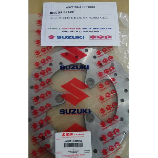Piringan disprik belakang Suzuki Axelo