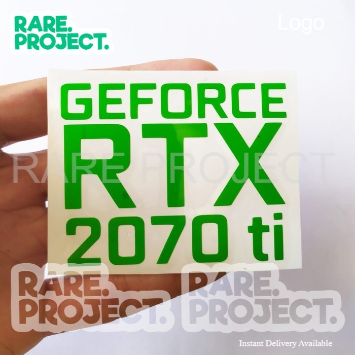 NVIDIA GEFORCE RTX 2070 TI CUTTING STIKER AKSESORIES CASING PC GAMING STICKER MURAH