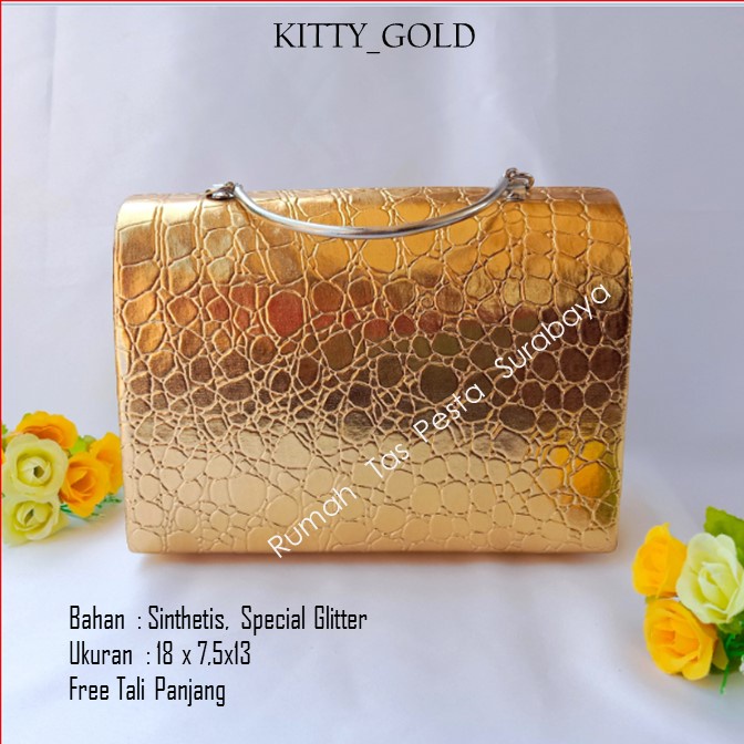 Tas Gliter,Tas Cantik,Tas Elegant,KITTY_GOLD