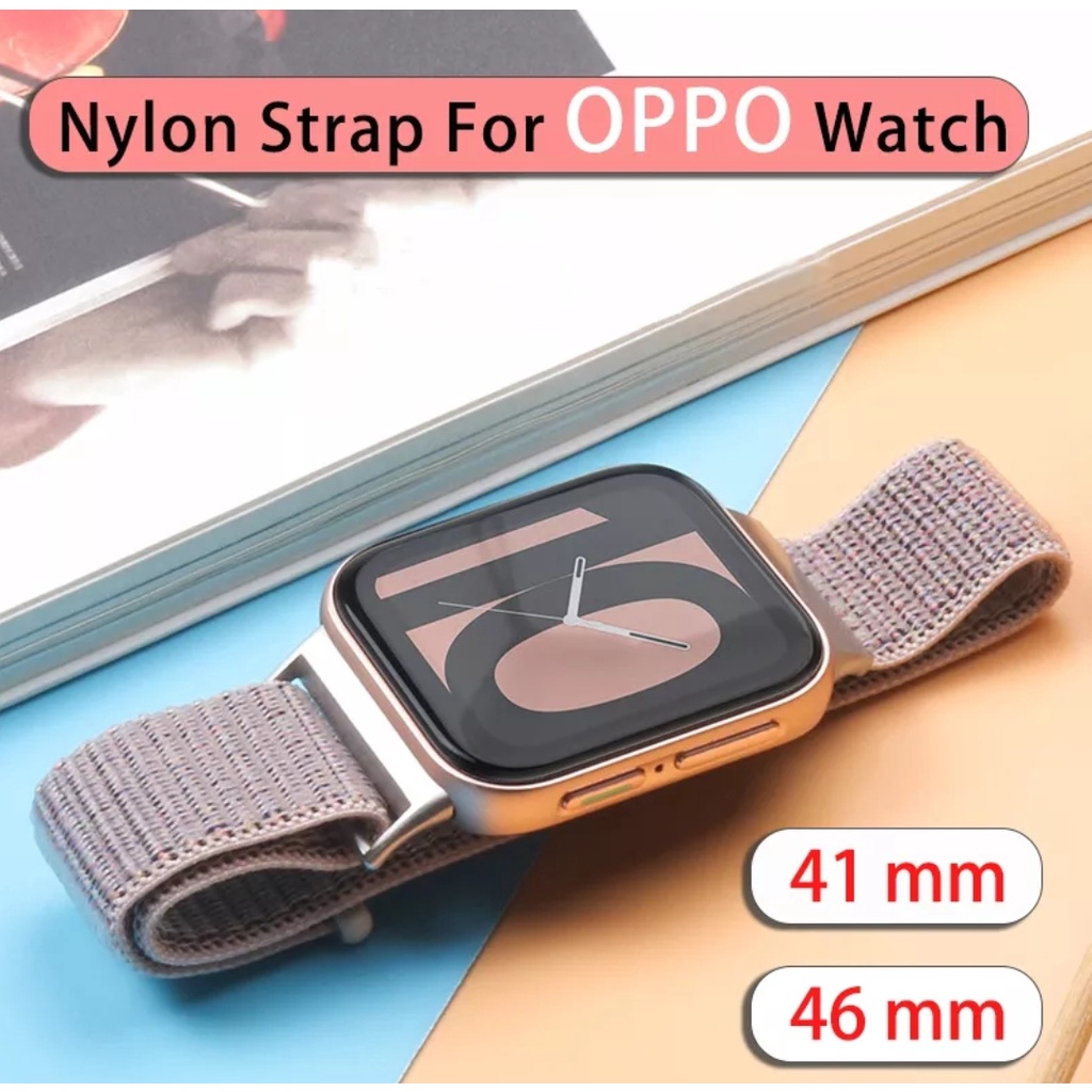 Strap OPPO WATCH 41MM 46MM woven nylon Sport Loop tali jam