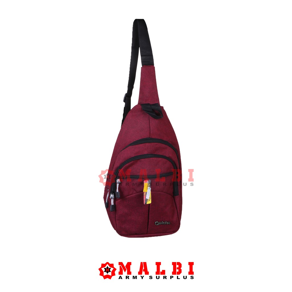 Tas Slingbag Slempang Pria Quicker Merah