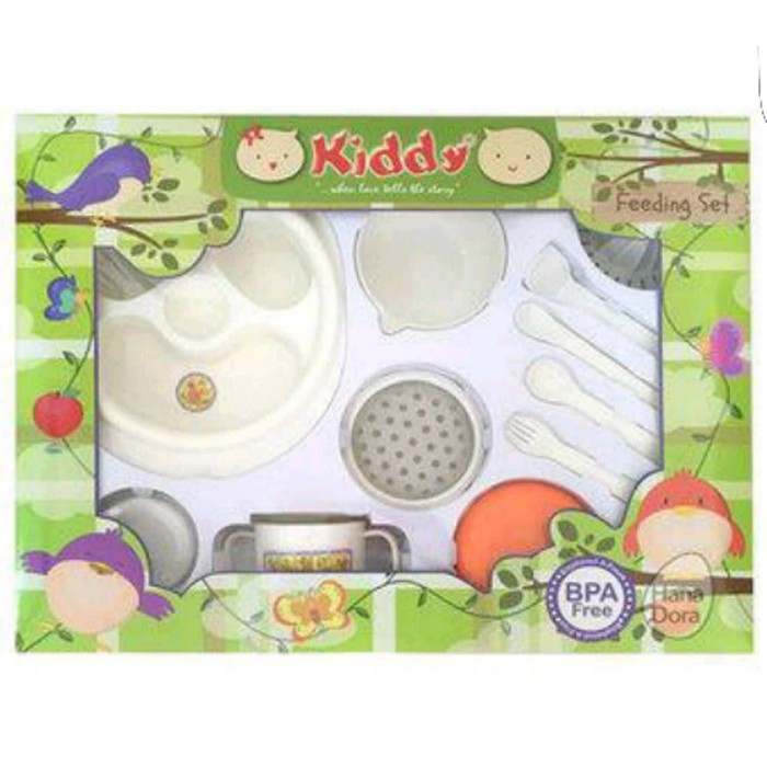 FEDDING SET KIDDY PERASAAN BESAR-TEMPAT MAKAN BAYI KIDDY MURAH-PERLENGKAPAN MAKAN BAYI-KADO BAYI