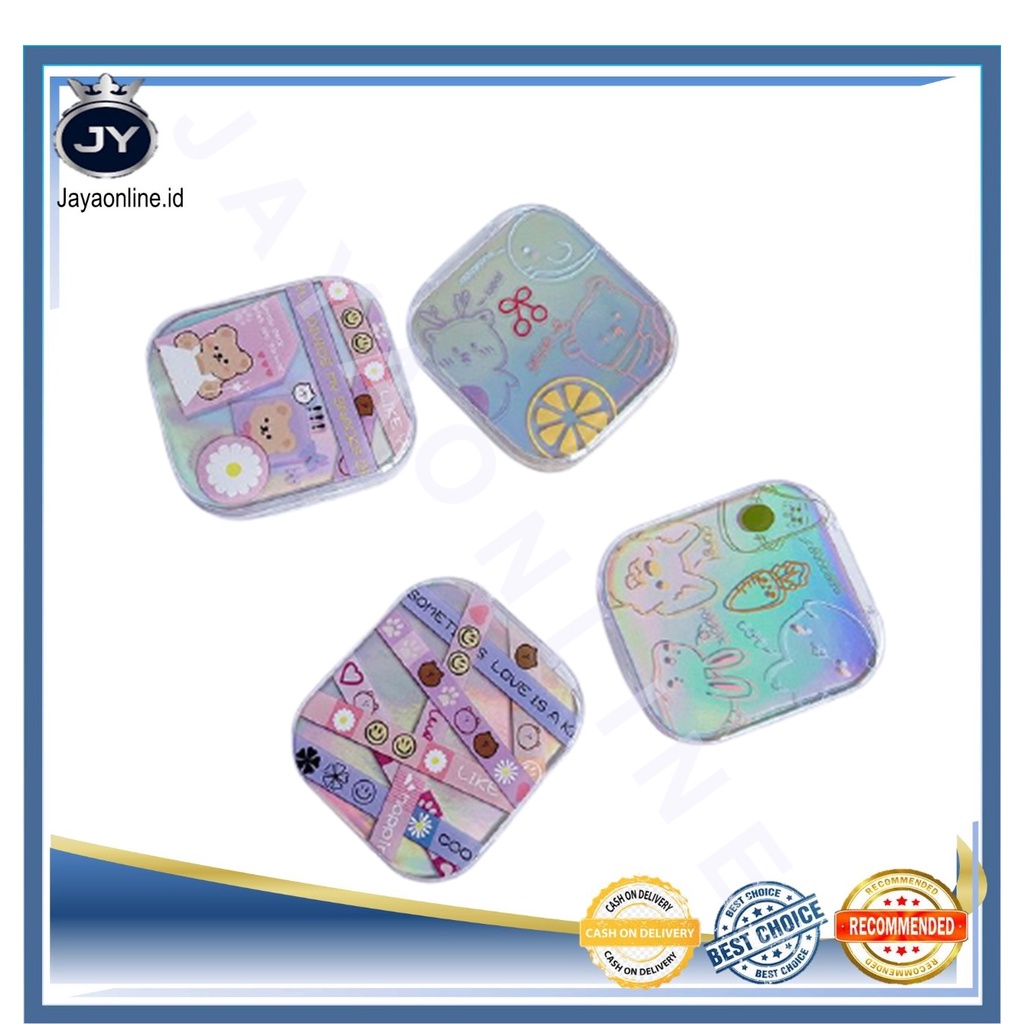 JY CL5 Case Lensa Mini Softlens/Wadah Soflen Hologram/Motif Beruang Imut/Travelkit/Import Harga Terjangkau