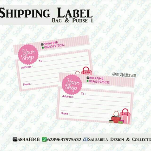 

Bags stiker pengiriman/label pengiriman