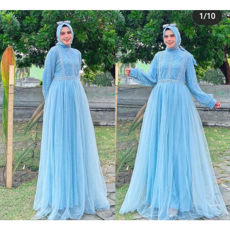 gamis tile brukat by-vivorie