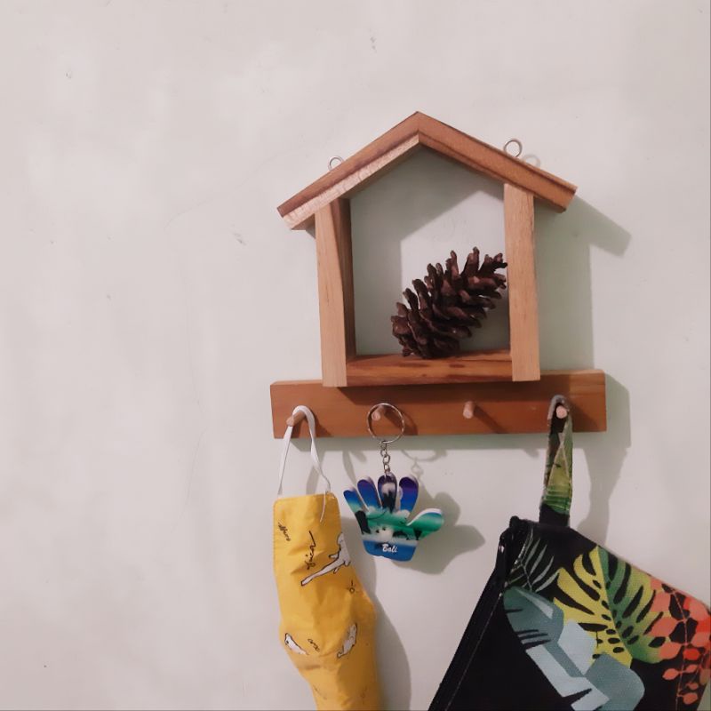 Kapstok Gantungan Kunci |Gantungan Tas | Kapstok Kayu Jati Solid