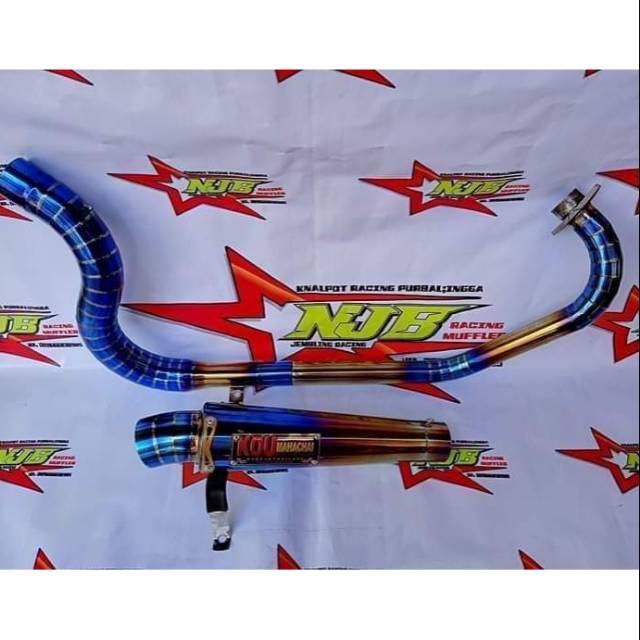 Knalpot racing KOU original NJB cobra kanan Vixion R15 CB new CBR facelift dlll