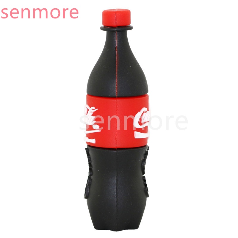 Coke pen drive 128GB 1TB 2TB USB 2.0 Bahan Silikon Dapat Dilepas 1GB 8GB 16GB 32GB 64GB