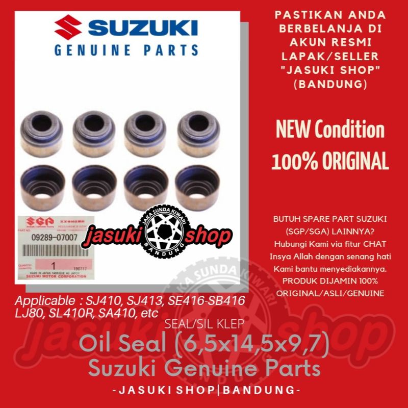 Oil Seal Sil Klep Suzuki Jimny Katana Sierra Caribian Samurai SJ410 SJ413 LJ80 Jangkrik Kotrik Karim