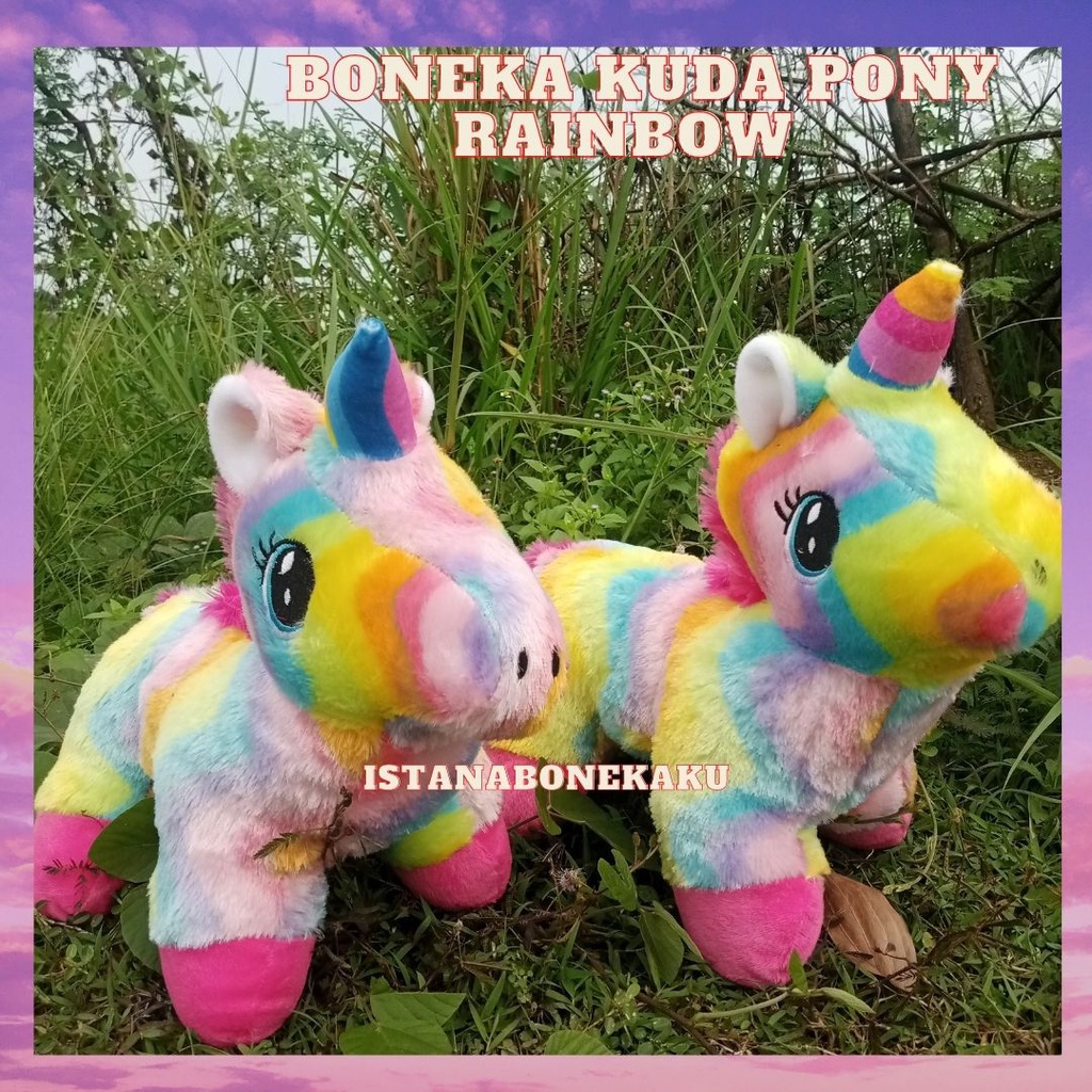 Boneka Kuda Pony Little Pony Unicorn Rainbow Standar SNI