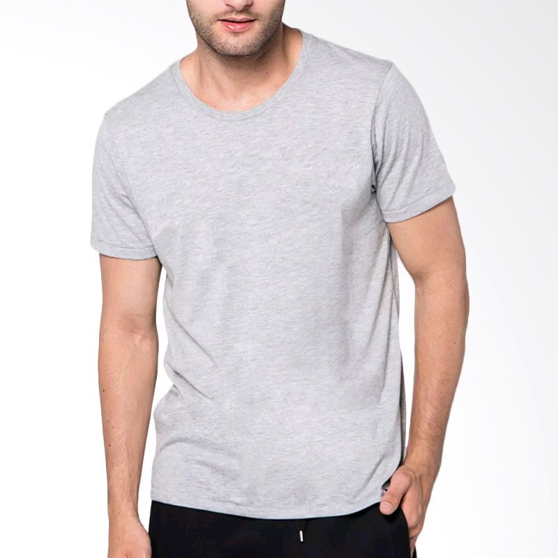 KAOS POLOS COTTON COMBED 30s - Size S M L XL - PENDEK - Warna Misty - Katun