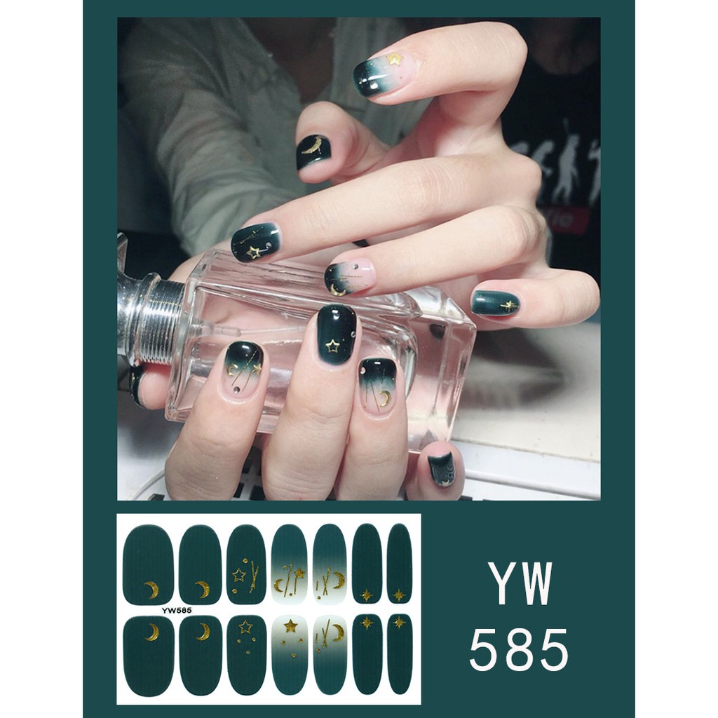 STIKER kuku Nail ART WATERPROOF sticker Part 7 stiker (14 pcs) sticker Kuku nail art