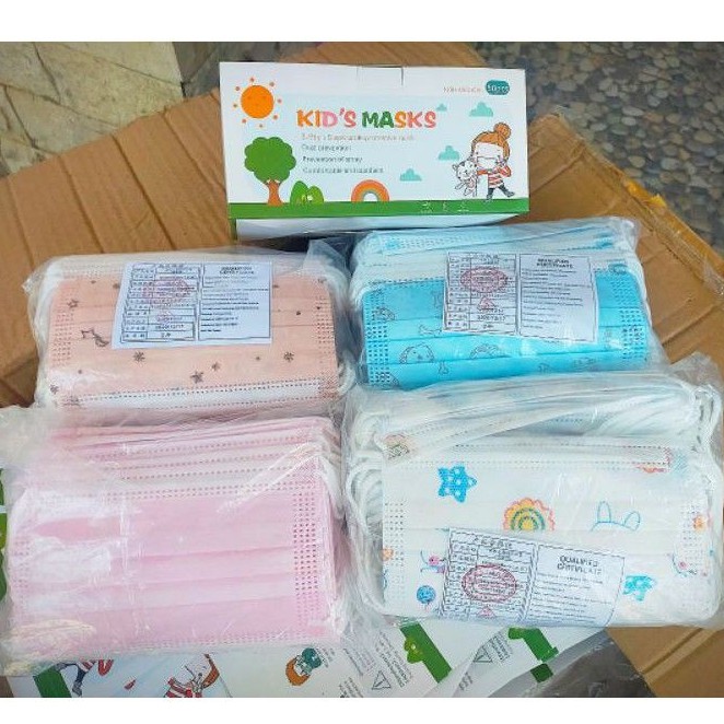MASKER MEDIS ANAK 3PLY MOTIF SEKALI PAKAI