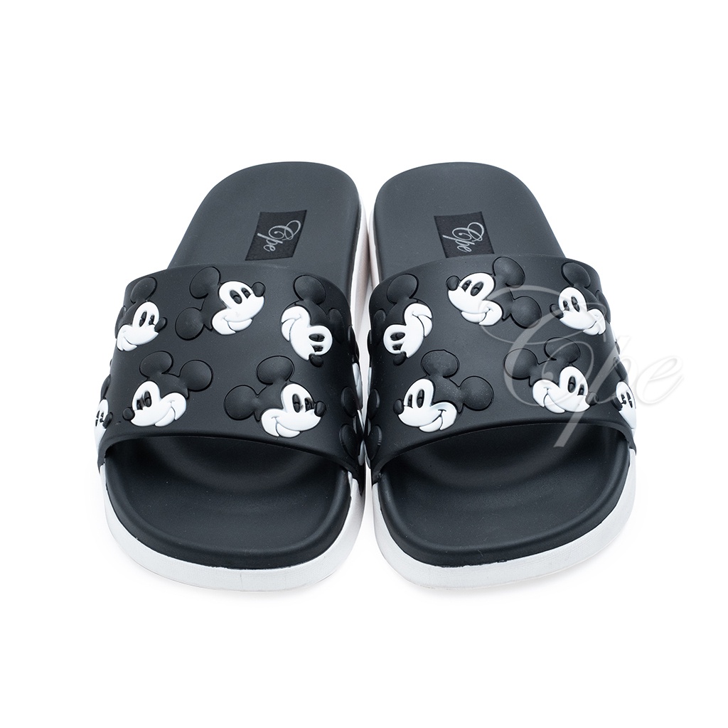 CALL  SLPT MKEY Sandal Slop Slip On Teplek Wanita Sandal Cewek-Black