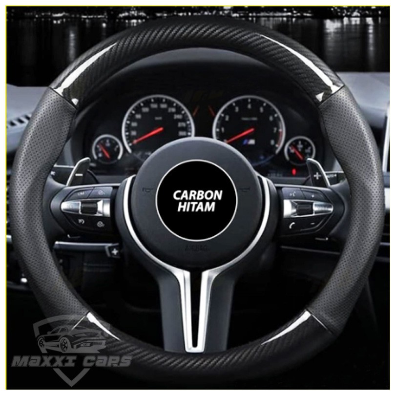 Cover Stir Mobil / Sarung Stir Setir Carbon Toyota All New Avanza & Grand Avanza 2012 - 2018