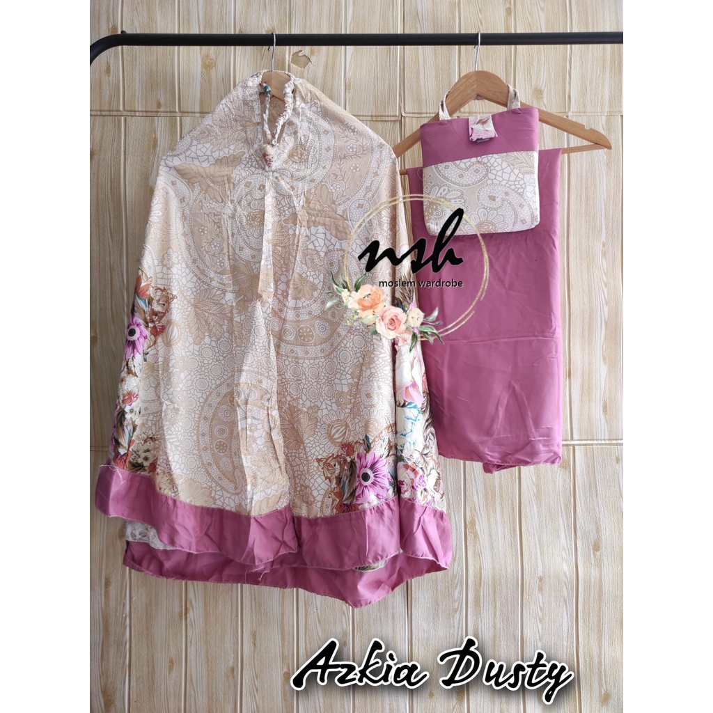 [𝓷𝓼𝓱] Mukena Anak Katun Shabby Azkia dan motif lainya-Azkia Dusty