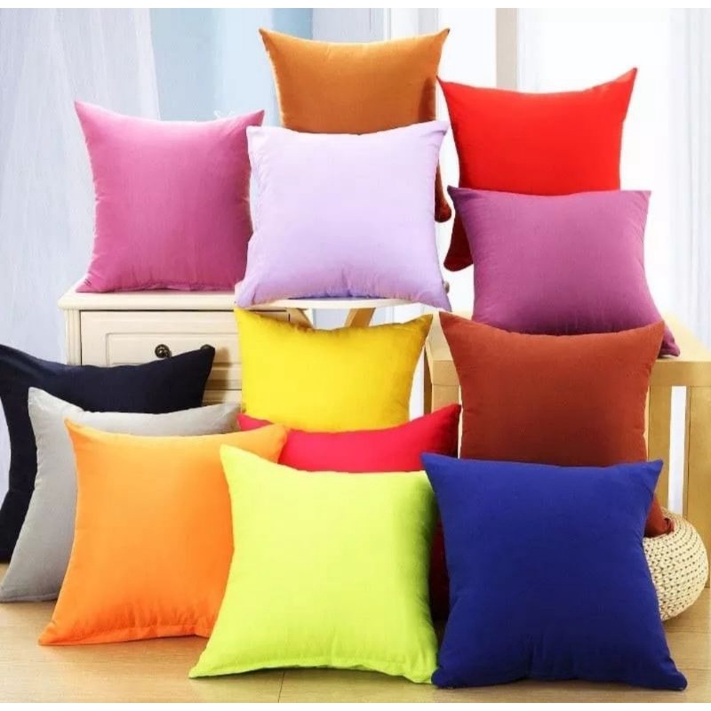 sarung bantal sofa premium polos embos uk 40x40