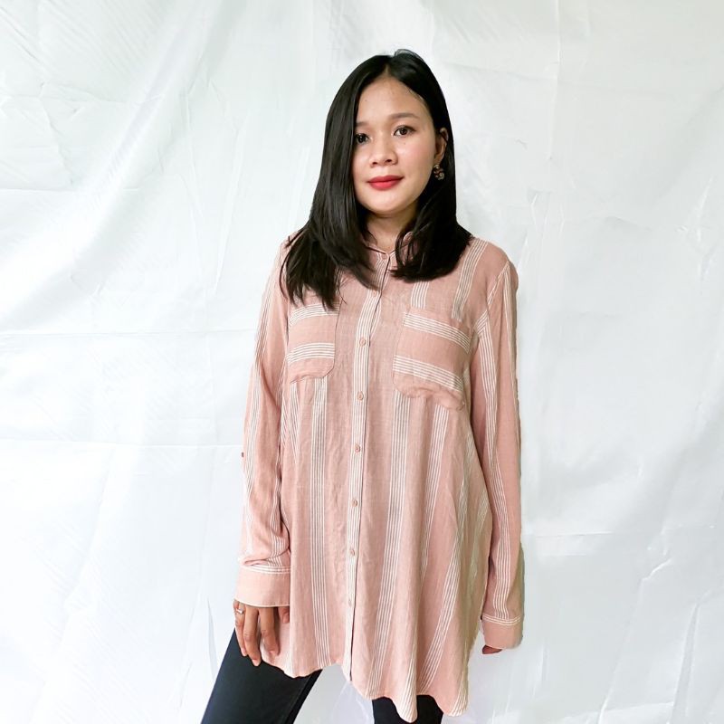 Baju kemeja Wanita formal Max Pich Pink Original New Branded sisa eksport export
