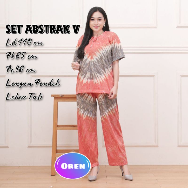 Setelan Piyama Wanita Dewasa Motif Tiedye Bali / Piyama Kekinian Terbaru/ Piyama Kaos Cotton / One Set Wanita