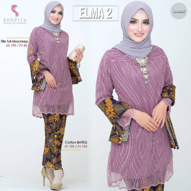 Elma Set Vol. 2,3,4 FREE SELENDANG (Atasan Broklat + Rok Batik) ORI SHOFIYA