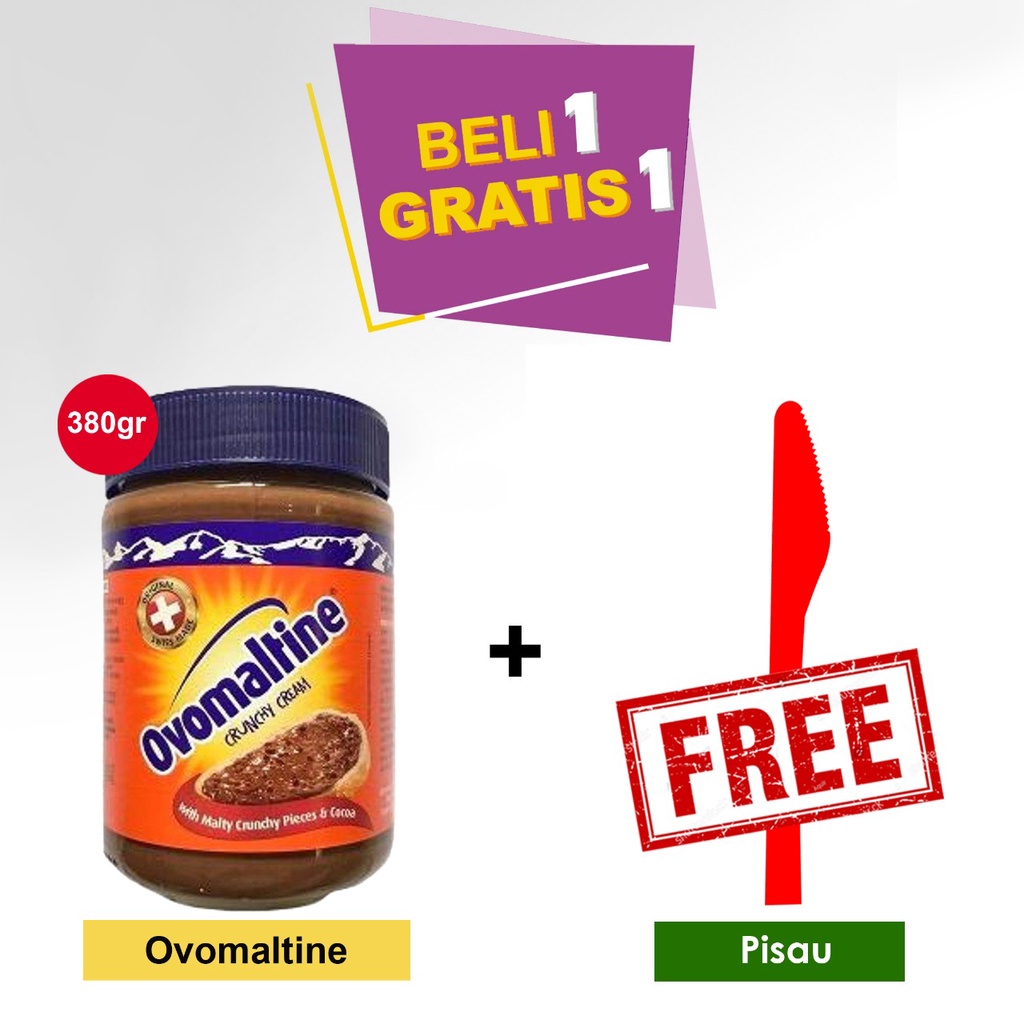 Ovomaltine 380gr Berhadiah PISAU ed Mei 2024 BPOM PROMO!!HALAL MUI!!!