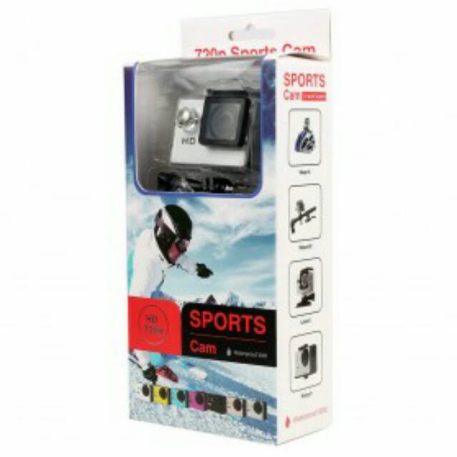 Action Camera A7 Sportcam/Helmet Waterproof 1080P Wide Angle Layar LCD