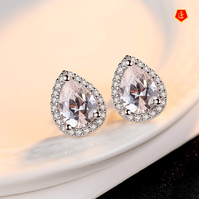 [Ready Stock]Fashion Versatile Classic Rhinestone Earrings