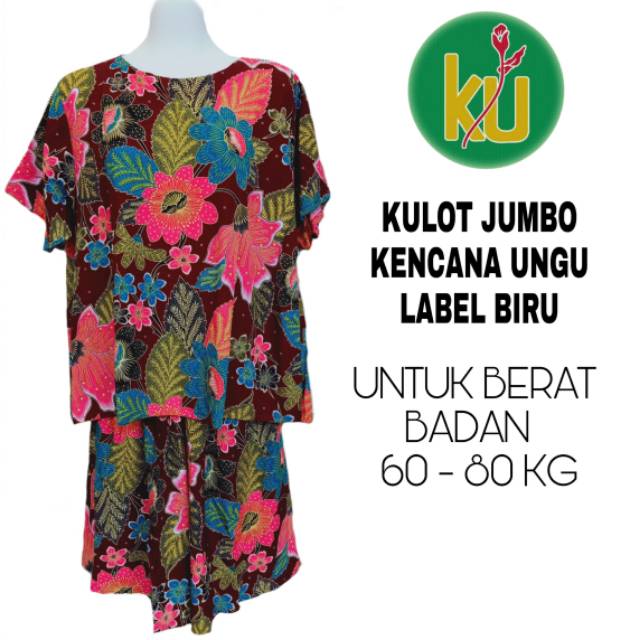 Setelan kulot jumbo kencana ungu