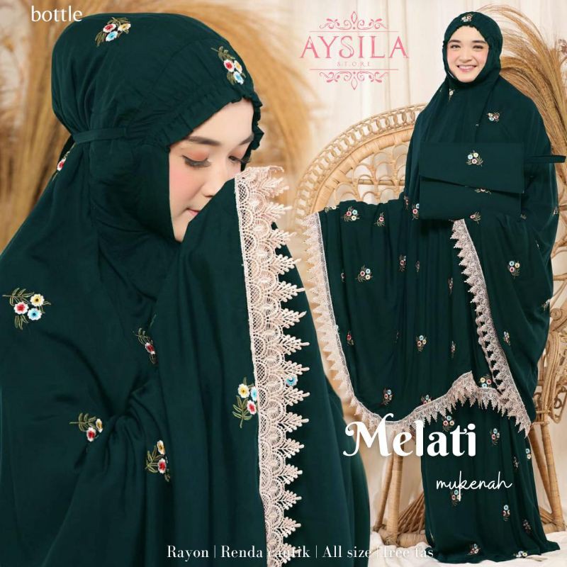 Mukena Dewasa Jumbo Rayon Premium Terbaru Motif Melati 2