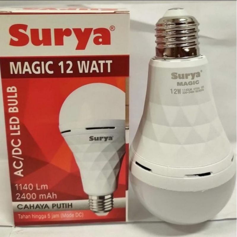 Lampu Emergency LED SURYA 12 Watt - Lampu Bohlam Magic Lamp