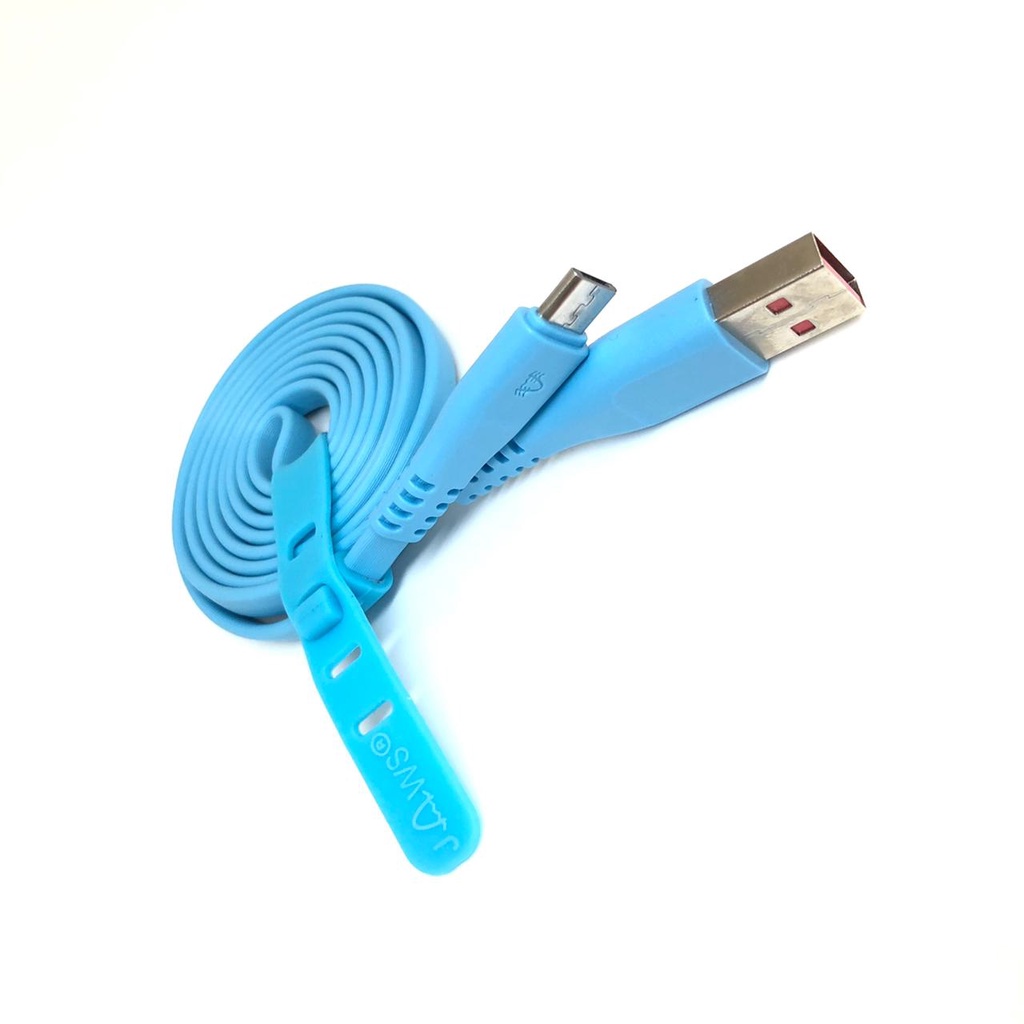 ( Non Pack ) JAWS Kabel Data Macaron Micro USB V8 /1 Meter 2a kabel Data Fast Charging [MPG]