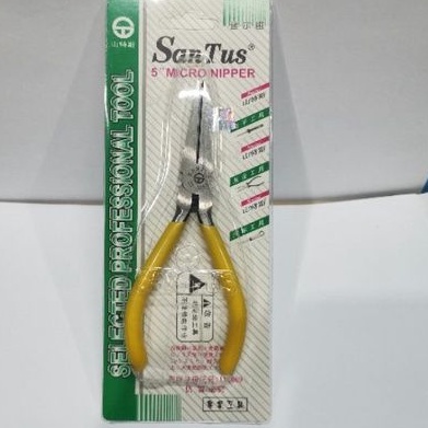 Tang SANTUS ST-105 gerigi ST-503 Lancip bengkok ST-A05V potong ST-515H Lancip ST-505A 5&quot; nipper tool