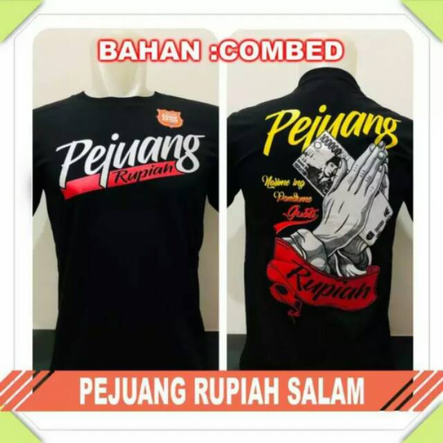 Kaos distro / pejuang receh warna hitam