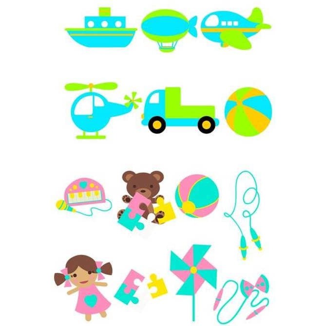 Kertas Cliparts - Kids Toy (12pcs)