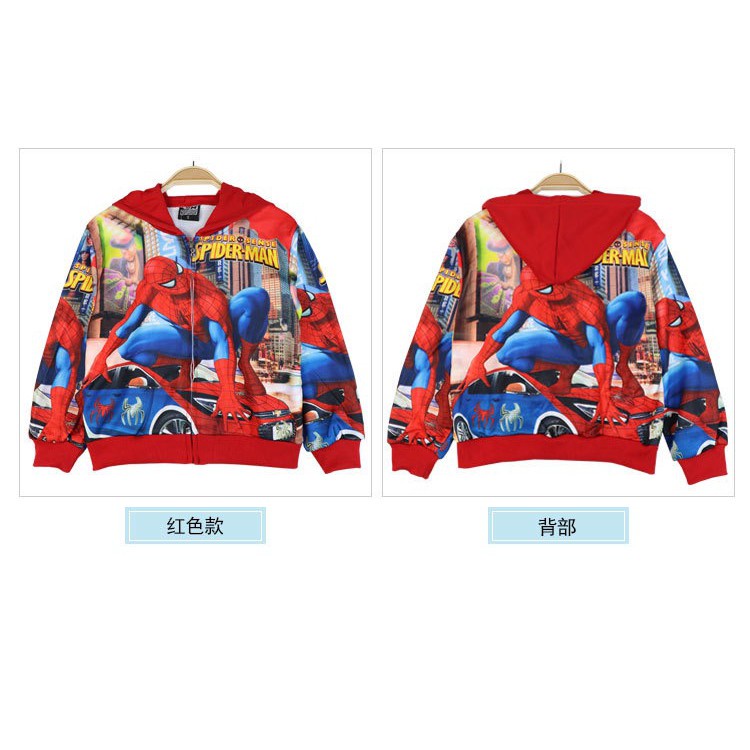 Jacket Hoddie Anak Laki-Laik Motif Superhero Avengers/Spiderman Import