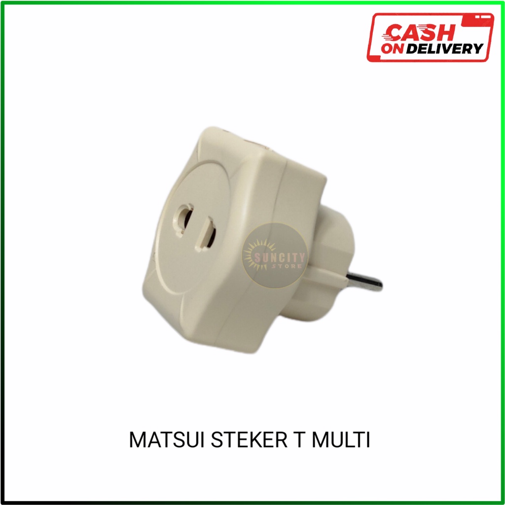 Matsui Steker T Multi 3 Cabang  / Colokan T Multi 3 Cabang